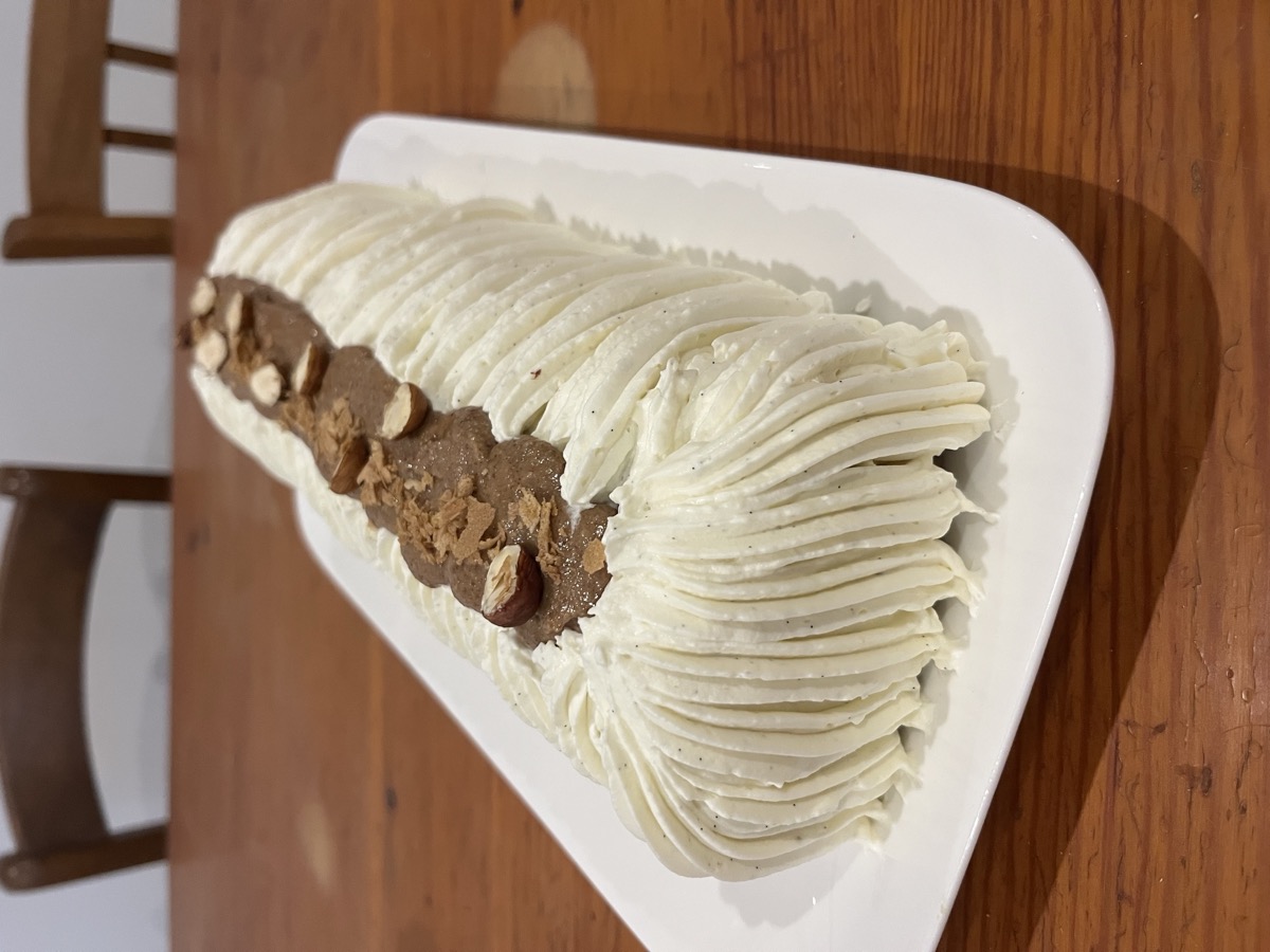 Bûche vanille et noisette