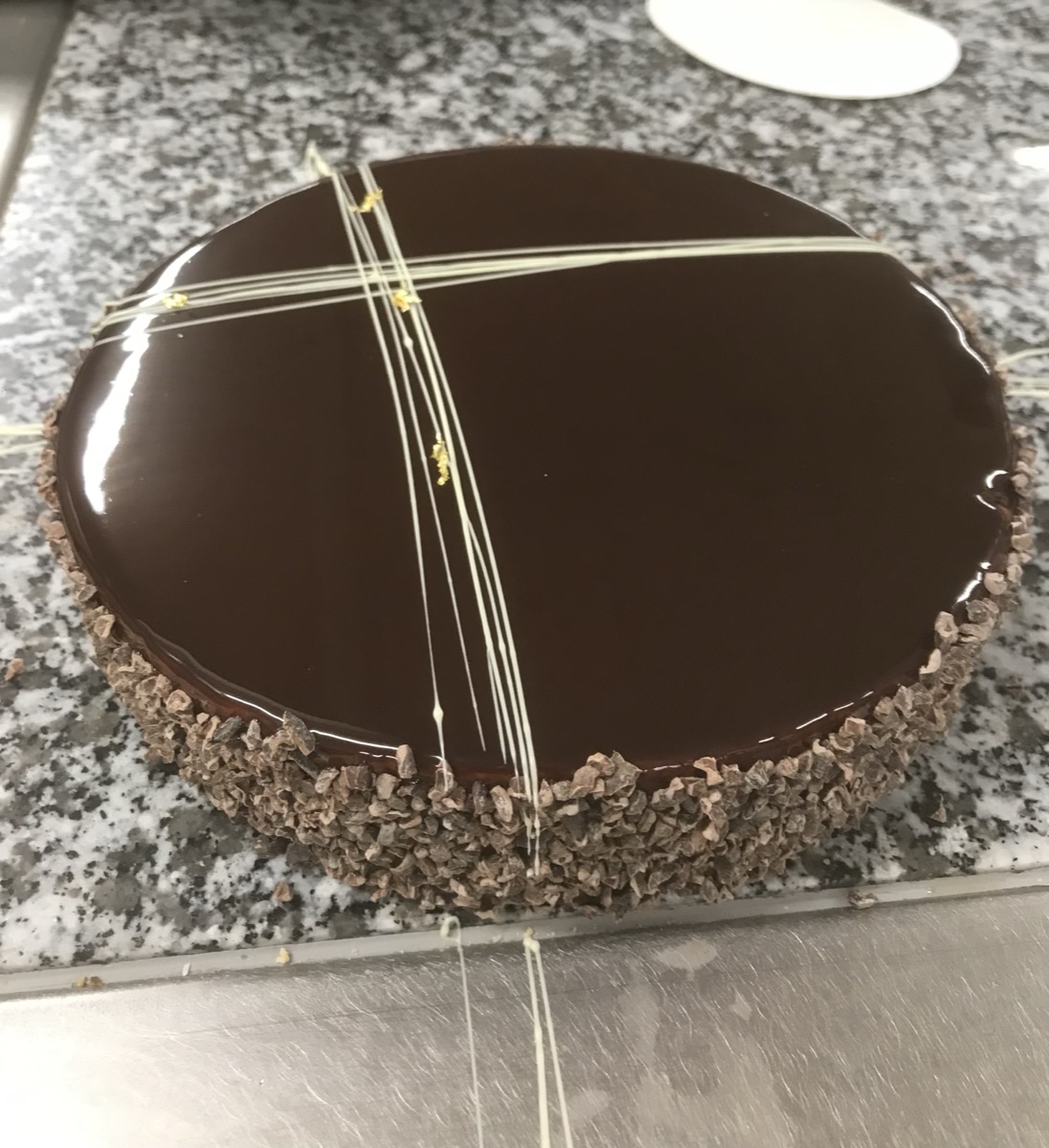 Entremets chocolat glaçage miroir